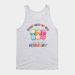 Three Way or The Highway Kawaii Ice Cream Bar Tank Top